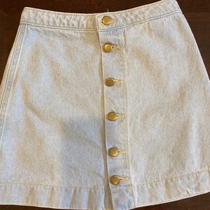 American Apparel Button Denim Skirt